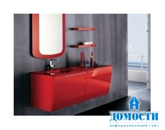 Современная красная мебель для ванной