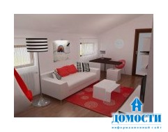Вдохновляющая современная спальня в красном, черном и белом