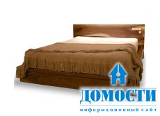 Кровать из массива грецкого ореха
