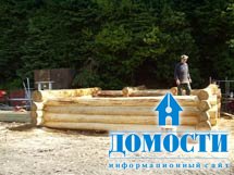 Ход строительства бревенчатого дома