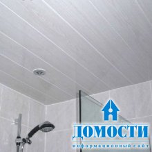 Материалы для потолка в ванной 
