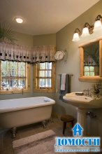 Декор ванной в деревянных домах 