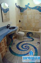 Динамическая мозаика в ванной 