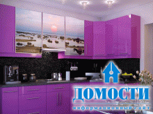 Кухни в фиолетовых тонах 