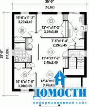 Планировка домов на три квартиры 