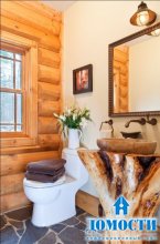 Роскошные ванные в деревянных домах 