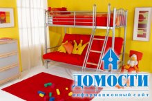 Детские кровати-чердаки с диваном 