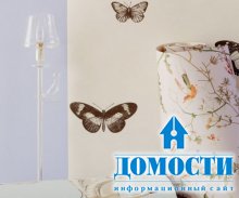 Бабочки в дизайне стен 