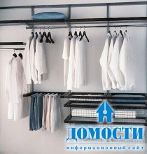 Как разместить одежду в гардеробной