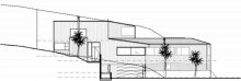 Современный дизайн дома на склоне