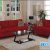 Красная гостиная мебель